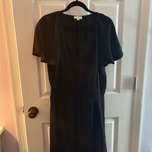 LOFT Black Midi Dress